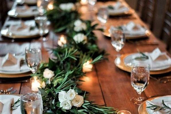 Wedding table setup