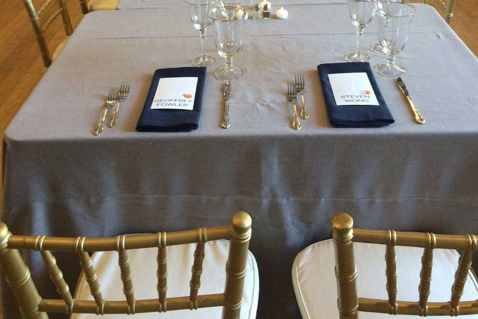 Long table set-up