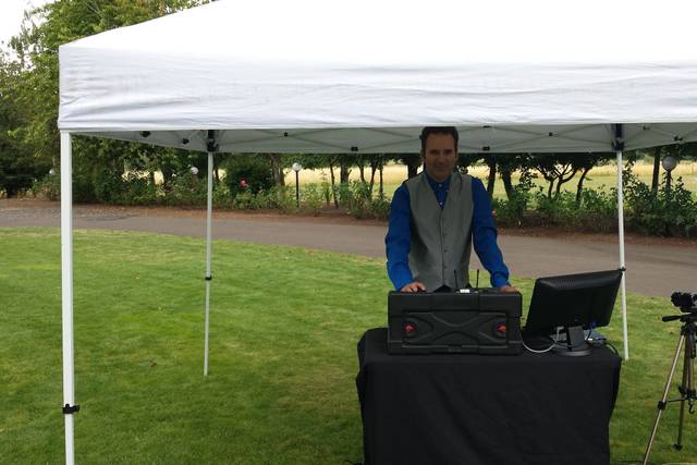 working the booth