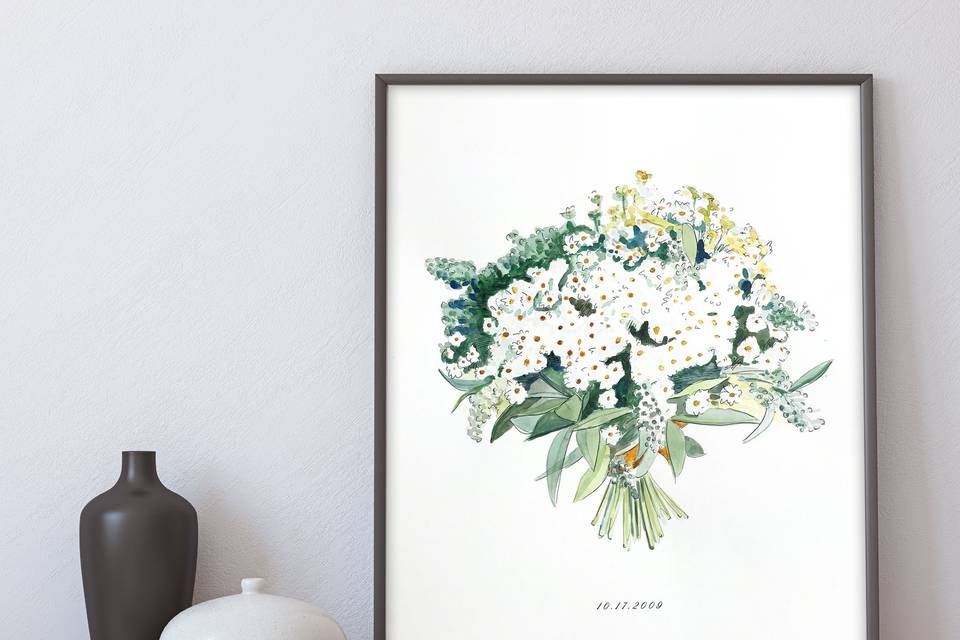 Custom bouquet watercolor