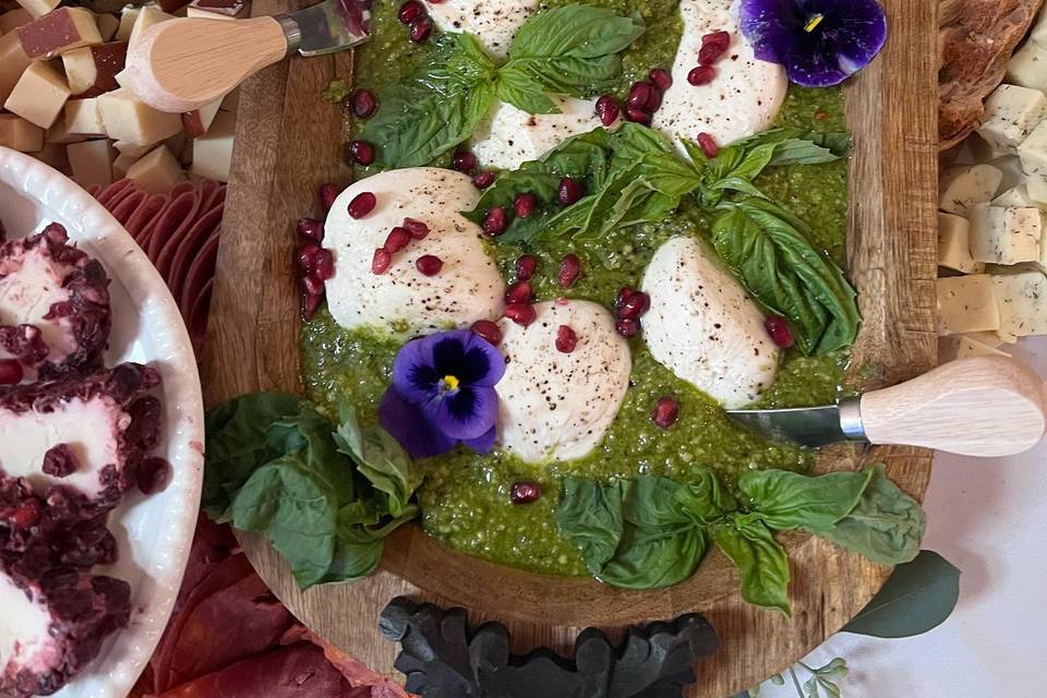 Burrata and pesto