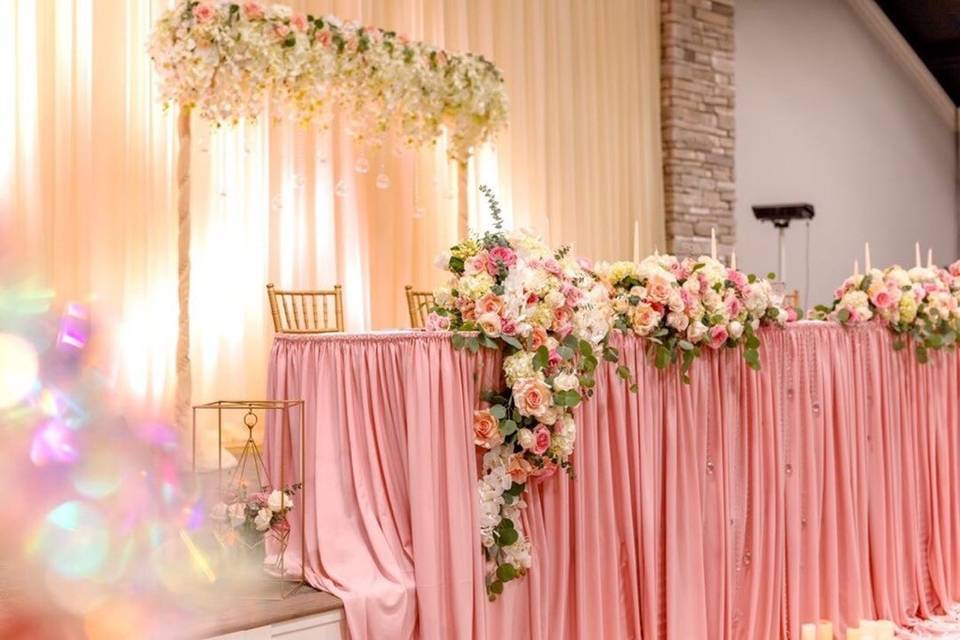 Sweetheart table flowers