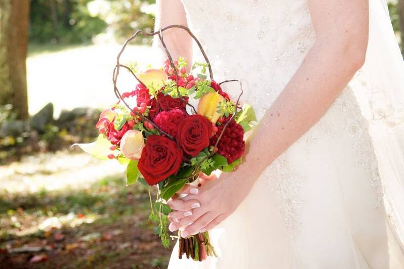 The bride and bridesmaid