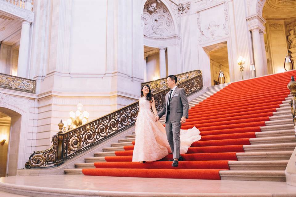 SF City Hall Red Carpet Wedding