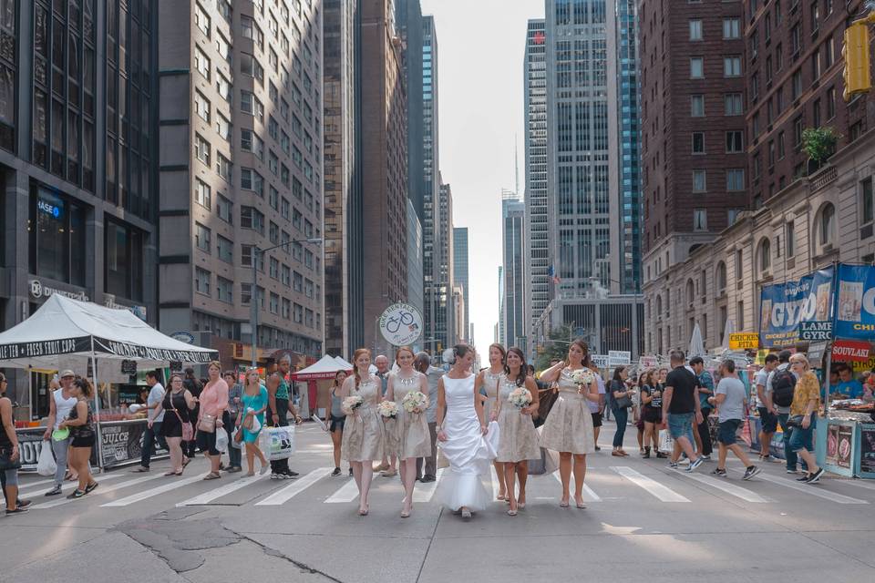 Bride and groom NYC