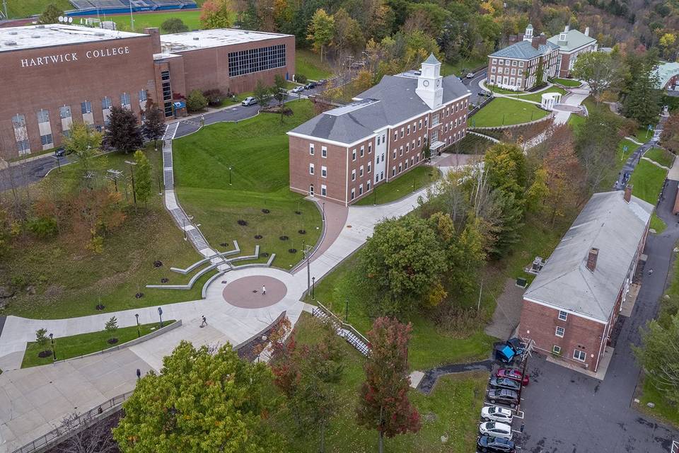 Sky view of Founders' Way