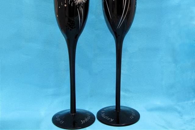 Firework champagne flutes