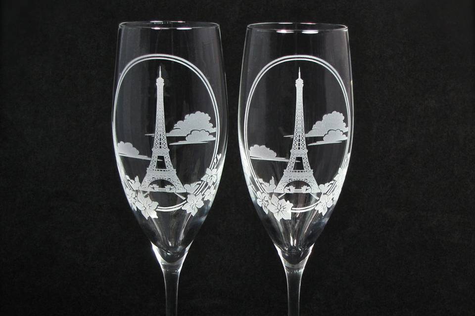 Paris!  Champagne glasses