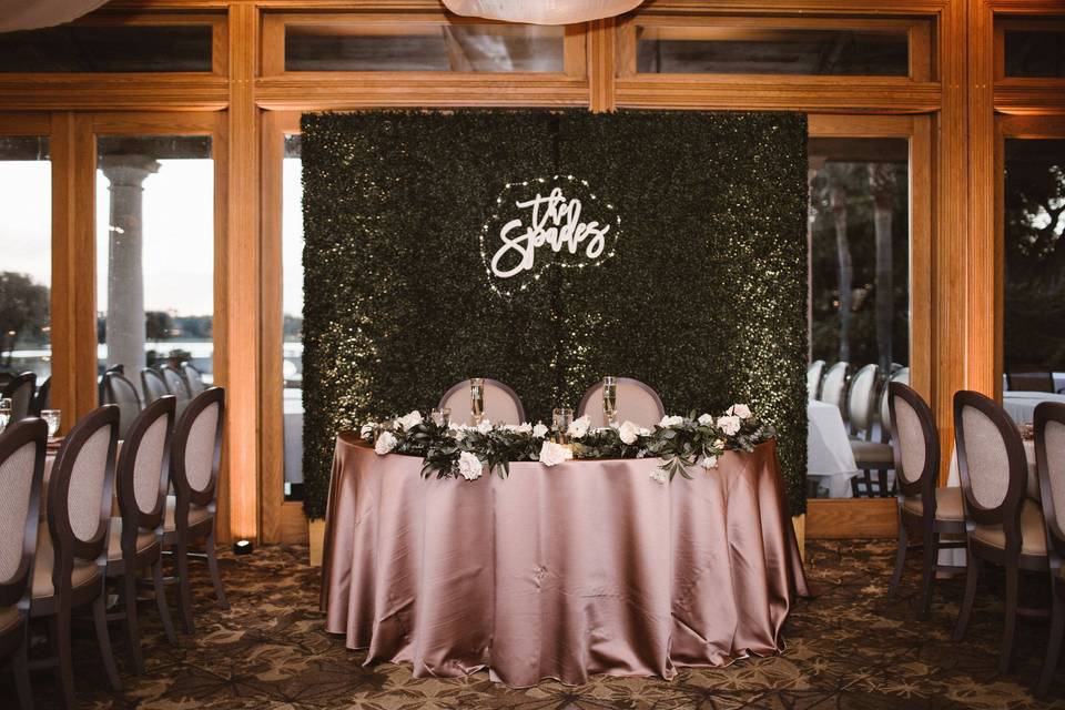 La Hacienda Reception Table