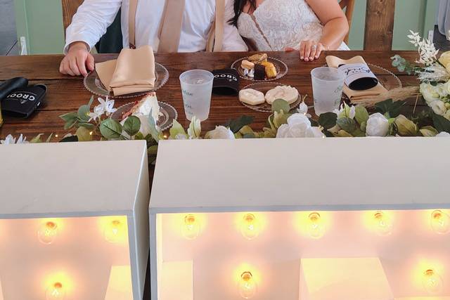 The bride & groom