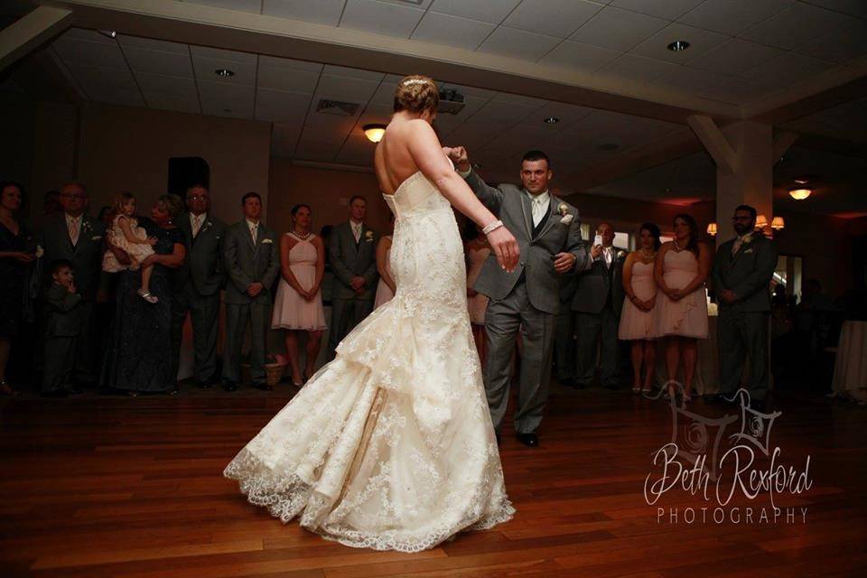 Newlyweds on the dance floor