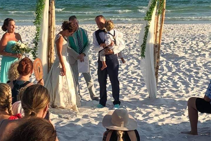 Beachfront wedding