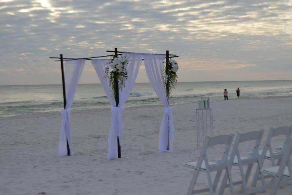 Beachfront wedding