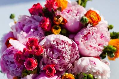 Peonies centerpiece