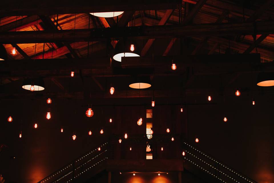 Beam Chandelier at The Roundhouse in Beacon, NY. Photo by The Ramsdens,
