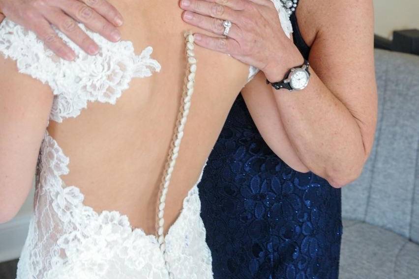 Bride and mom