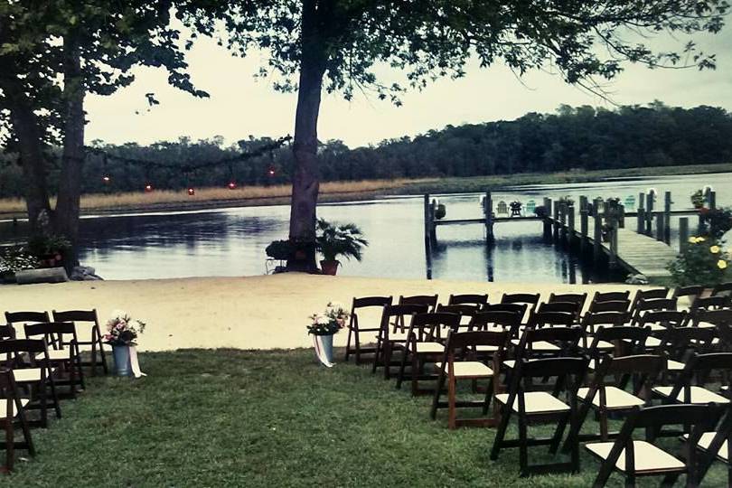 Wedding ceremony setup