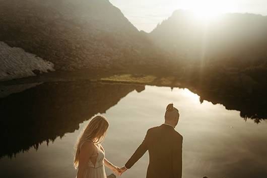 Golden hour at the lake.