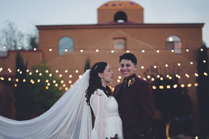 Two brides ready to start a fu