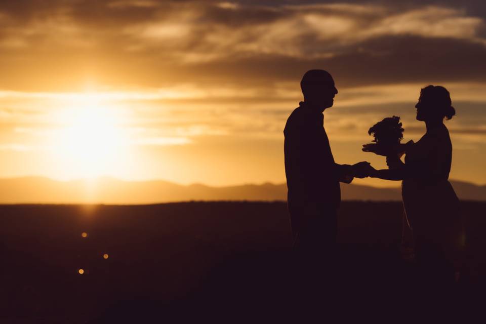 Sunset wedding