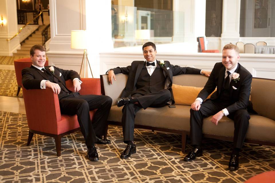 Groom and groomsmen