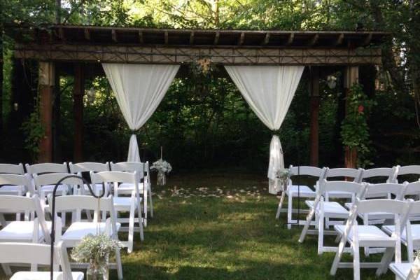 Outdoor wedding ceremony