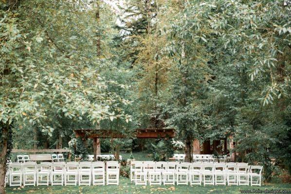 Outdoor wedding ceremony