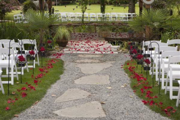 Outdoor wedding ceremony