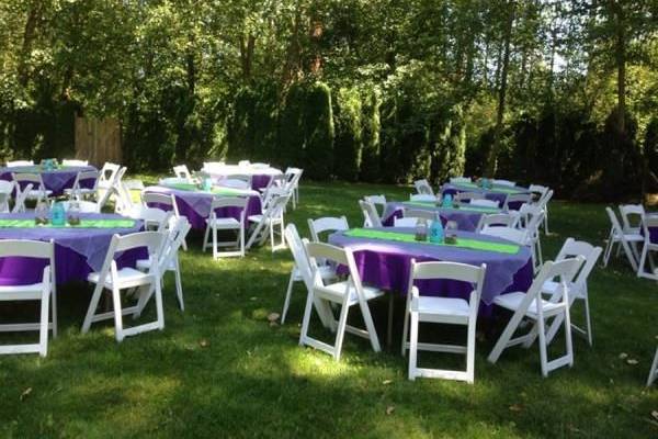 Wedding reception area