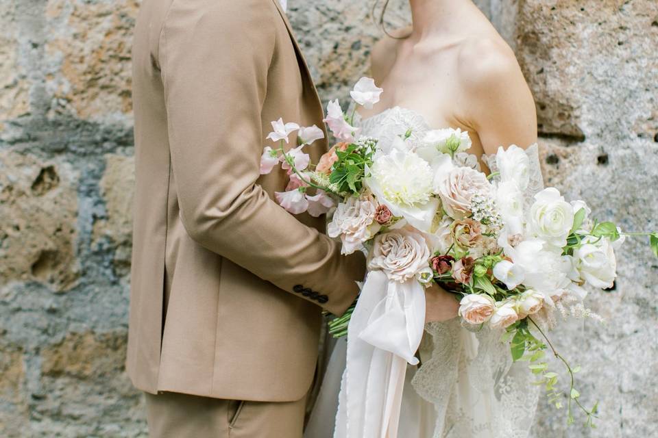 Bride groom bouquet