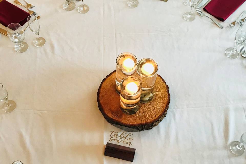 Nautical candle centerpiece