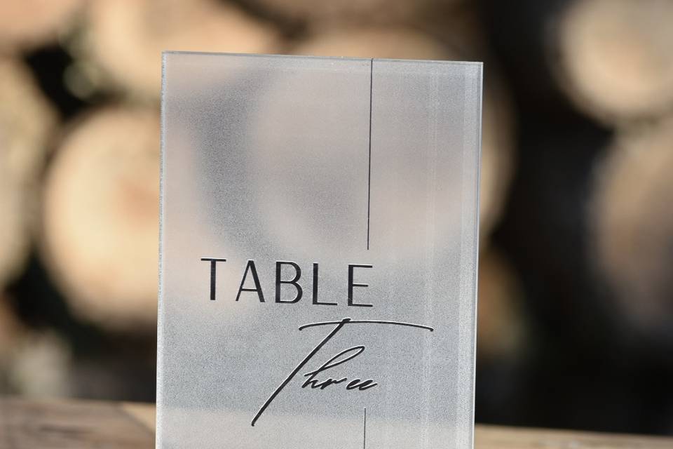 Frosted Table Number