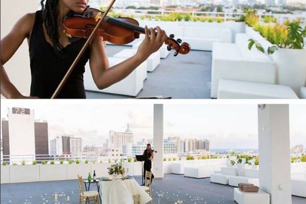 Working with Premium Romance Concierge Cloud Nine to set the mood for a romantic roof top dinner.