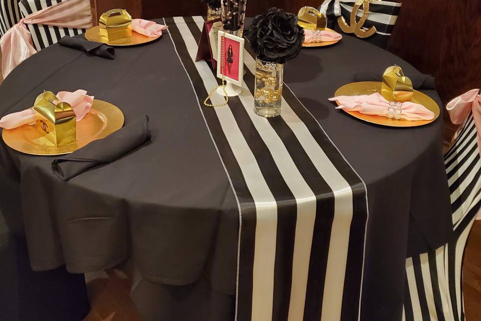 Sweet 16 Table Setting