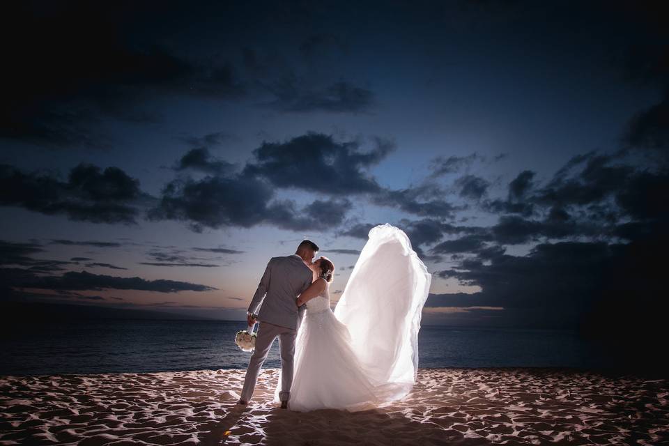 Couple exchanging vows