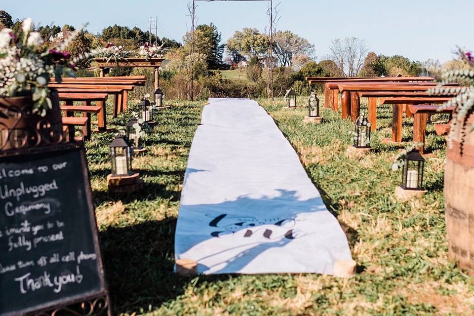 Outdoor hillside ceremonies