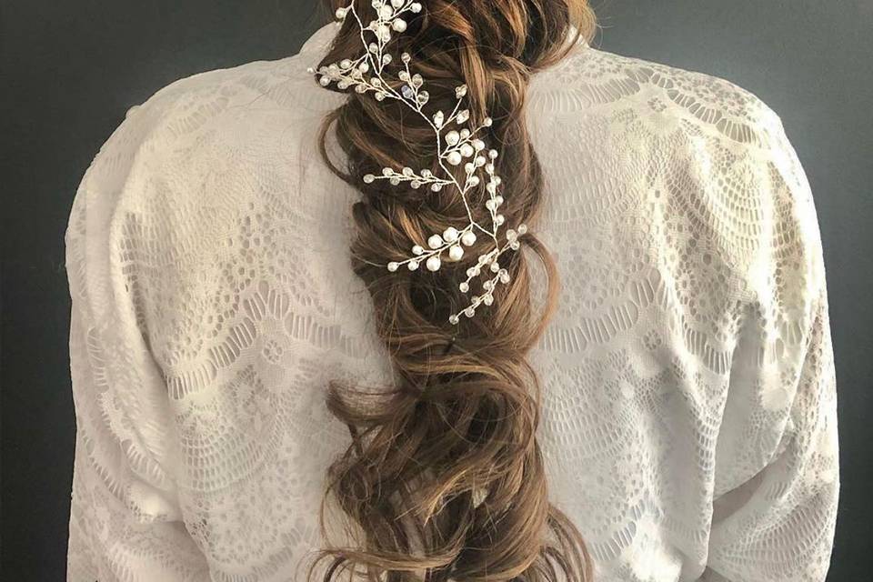 Long hair with accessory