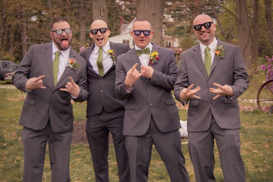 Groom and groomsmen