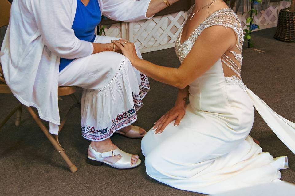 Grandmother and bride