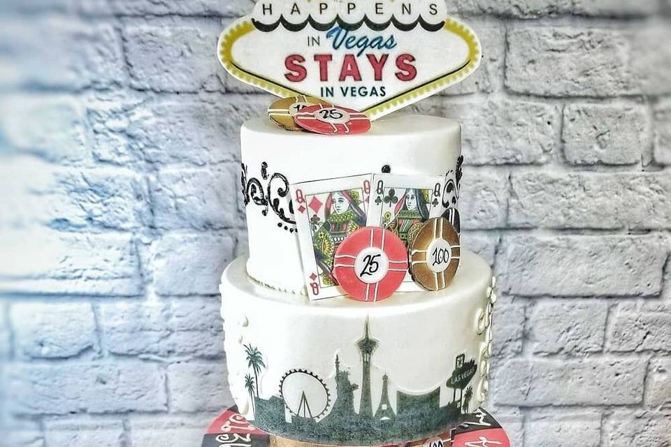 Vegas-themed cake