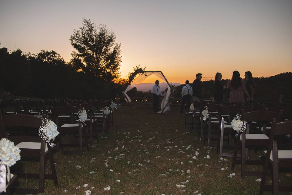 Sunset after the ceremony