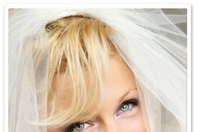 A gorgeous bridal portrait of a bride close-up.