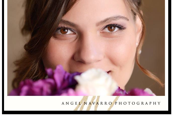 A close-up of a lovely bride before the ceremony.