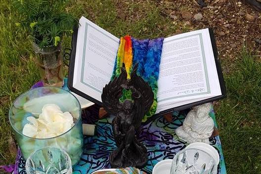 Beltane Handfasting altar