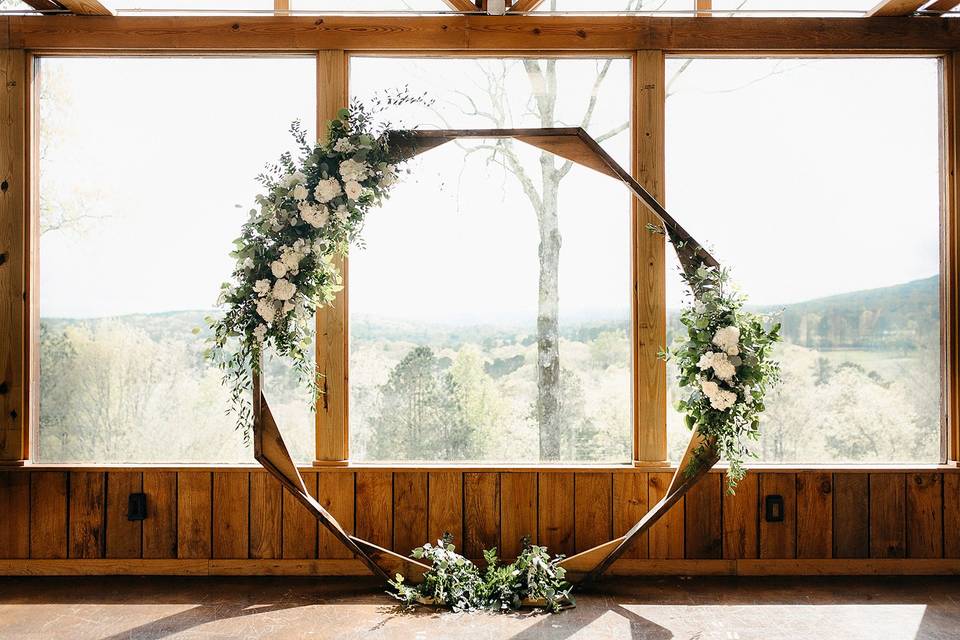 Indoor ceremony arch