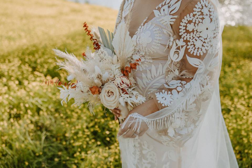 Boho bridal bouquet