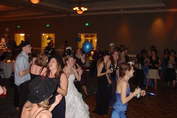 A Bride and her guests really enjoying some dancing!