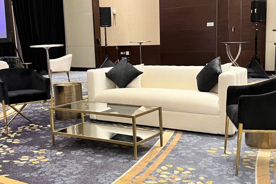 Black and white lounge