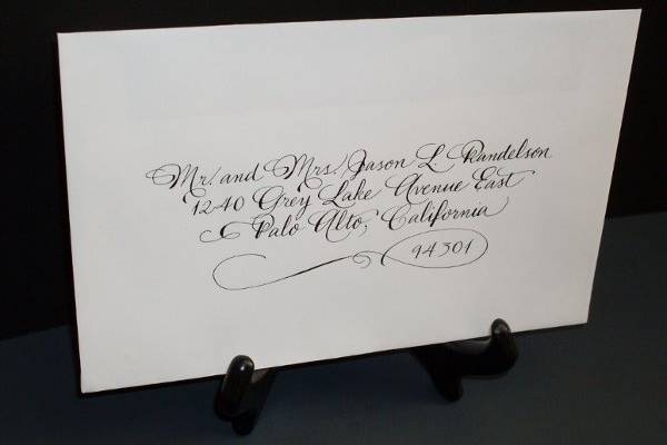 envelope addressing in calligraphy