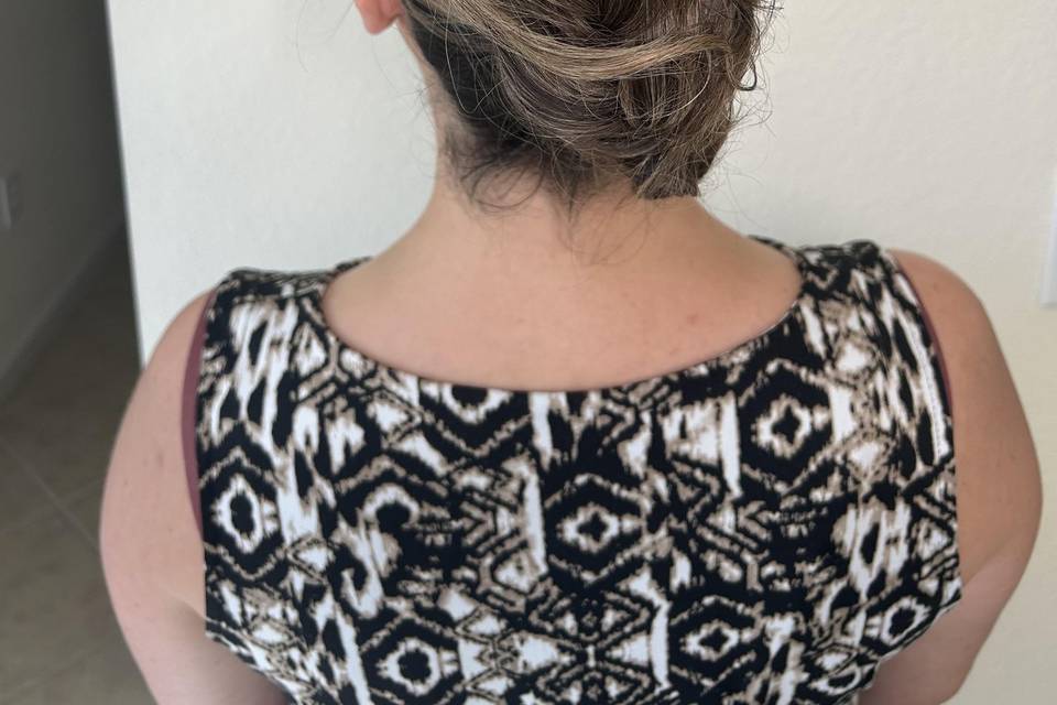 Sleek updo
